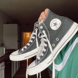 Black high tops converse